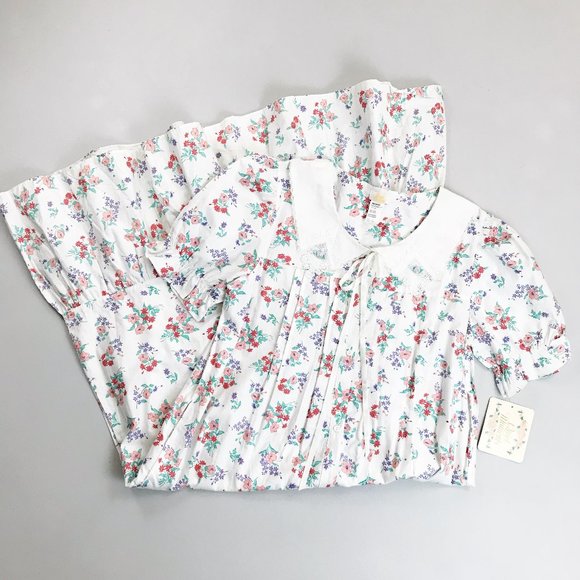 QUIET MOMENTS Floral Cottagecore Nightgown Small NWT VTG 1995 Deadstock Kawaii - Picture 1 of 8